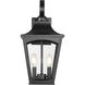 Curry 2 Light 19 inch Powder Coated Black Outdoor Wall Sconce